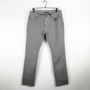 John Varvatos Men's Jeans Gray Bowery Slim Straight Made in USA Denim 36 x 32
